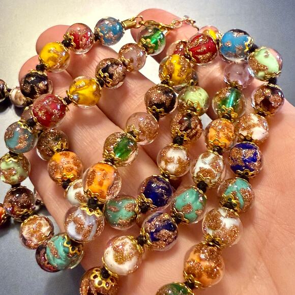 Venetian Cornaro Murano Glass Beaded Necklace & Bracelet Set - Picture 7 of 10